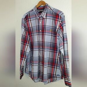 U. S. POLO ASSN. LONG-SLEEVE BUTTON-UP COLLARED SHIRT, SIZE XL, GREAT CONDITION